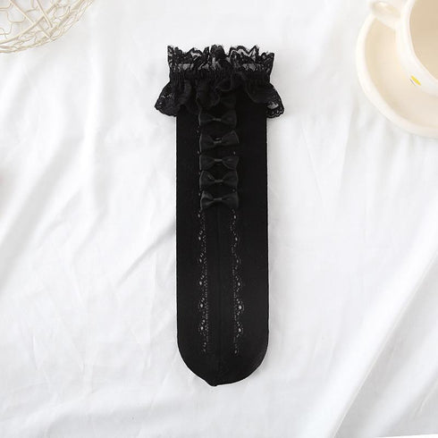 Children's Bow Lace Stockings(Three packs)
